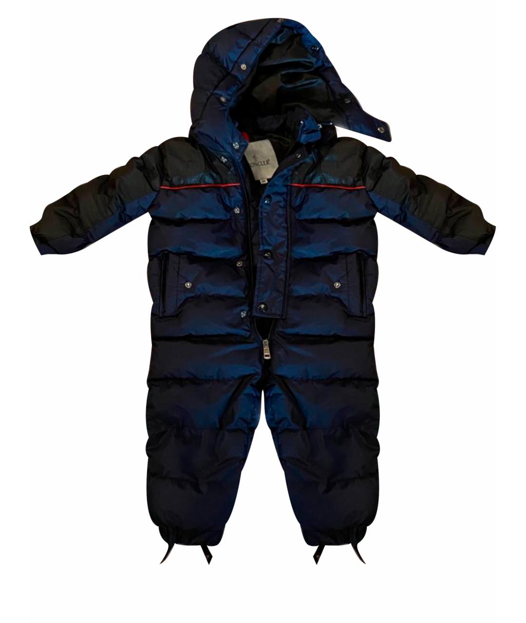 MONCLER KIDS Синий комбинезон, фото 1