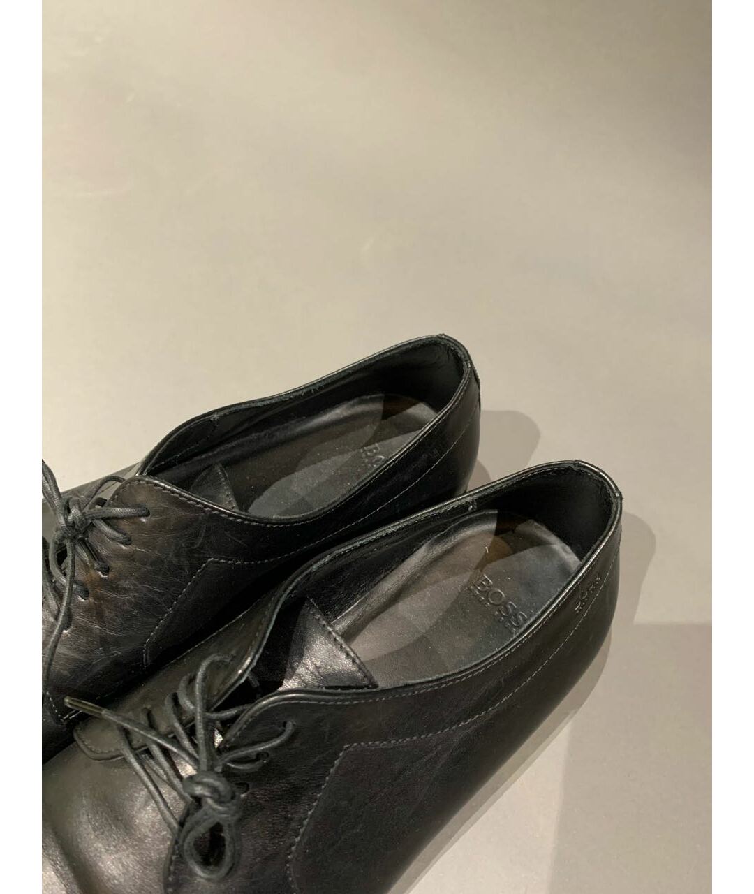 HUGO BOSS Черные кожаные туфли, фото 5
