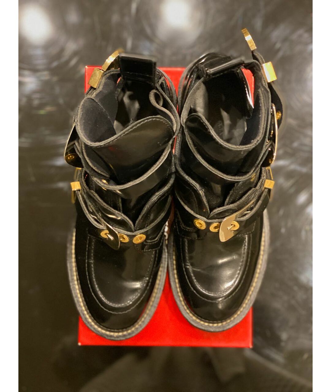 BALENCIAGA Черные кожаные ботинки, фото 3