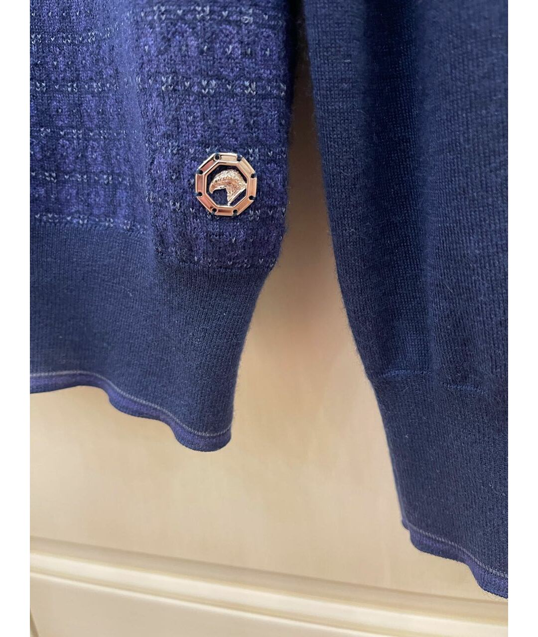 STEFANO RICCI Синий кашемировый джемпер / свитер, фото 4