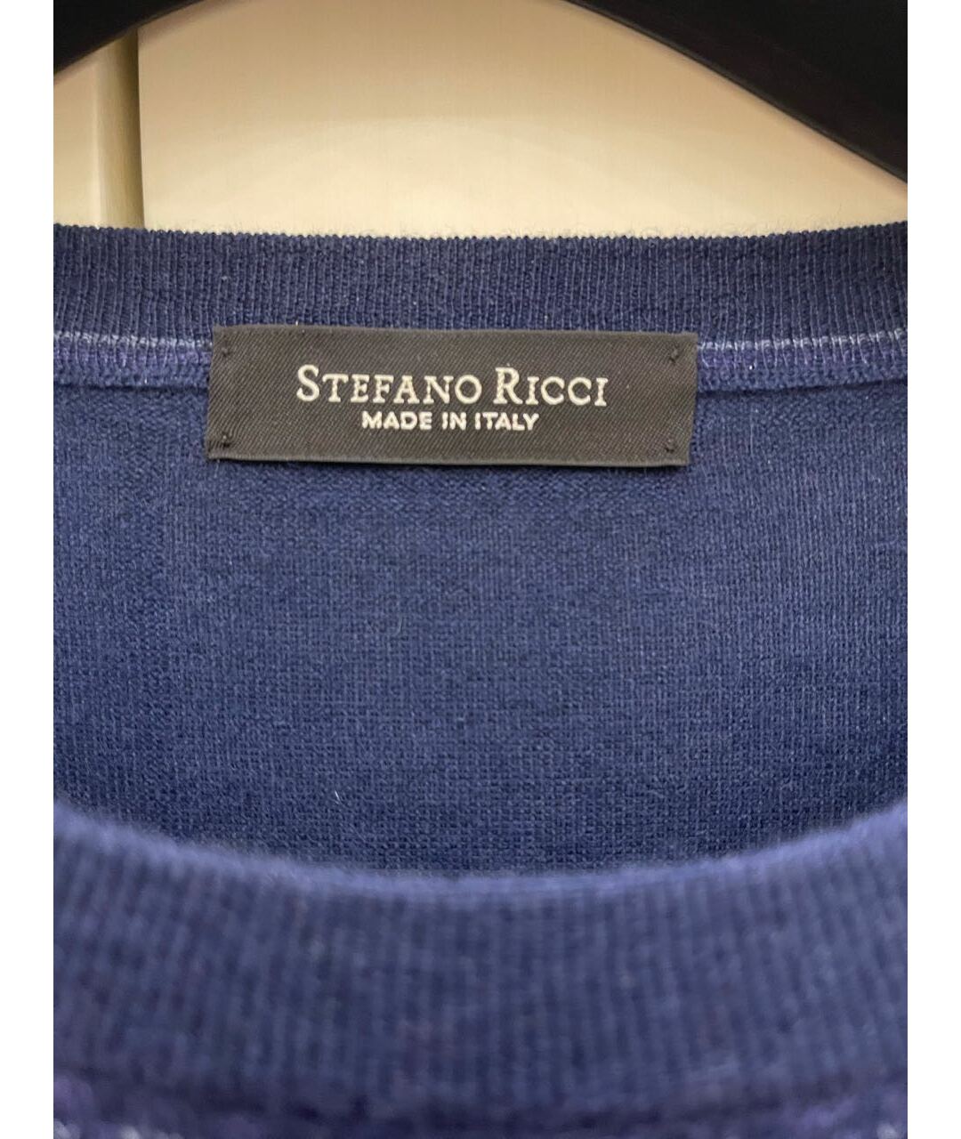 STEFANO RICCI Синий кашемировый джемпер / свитер, фото 3