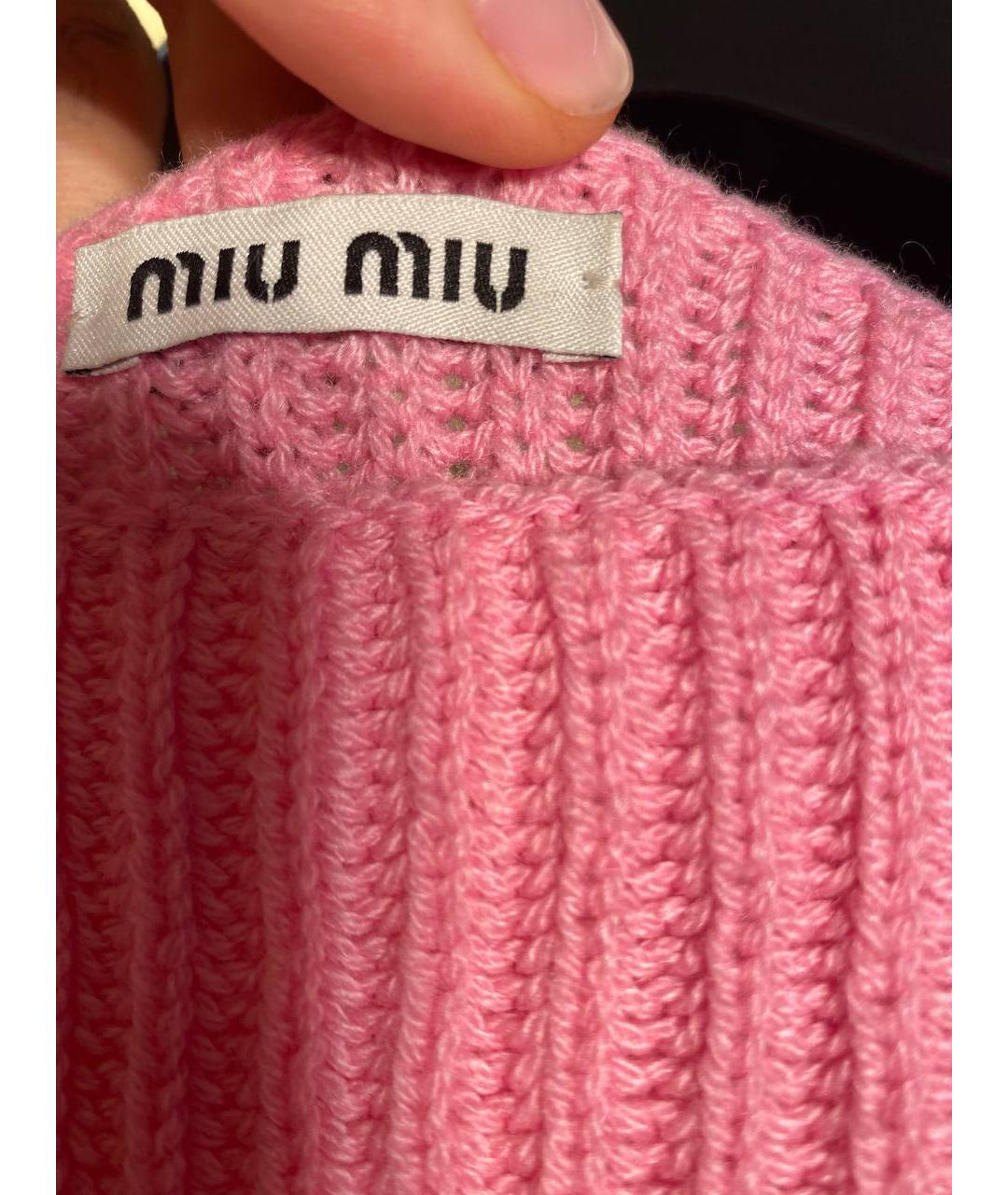 MIU MIU Розовый джемпер / свитер, фото 3