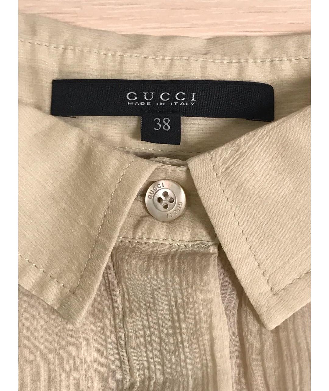 GUCCI Бежевая блузы, фото 3