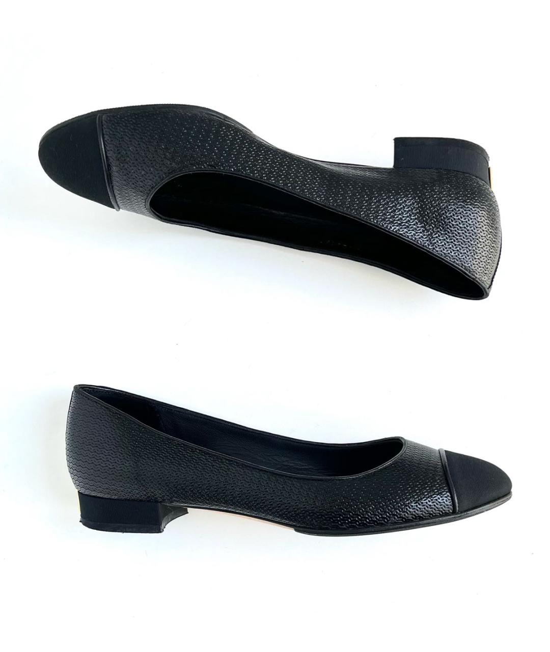 CHANEL PRE-OWNED Черные кожаные туфли, фото 9