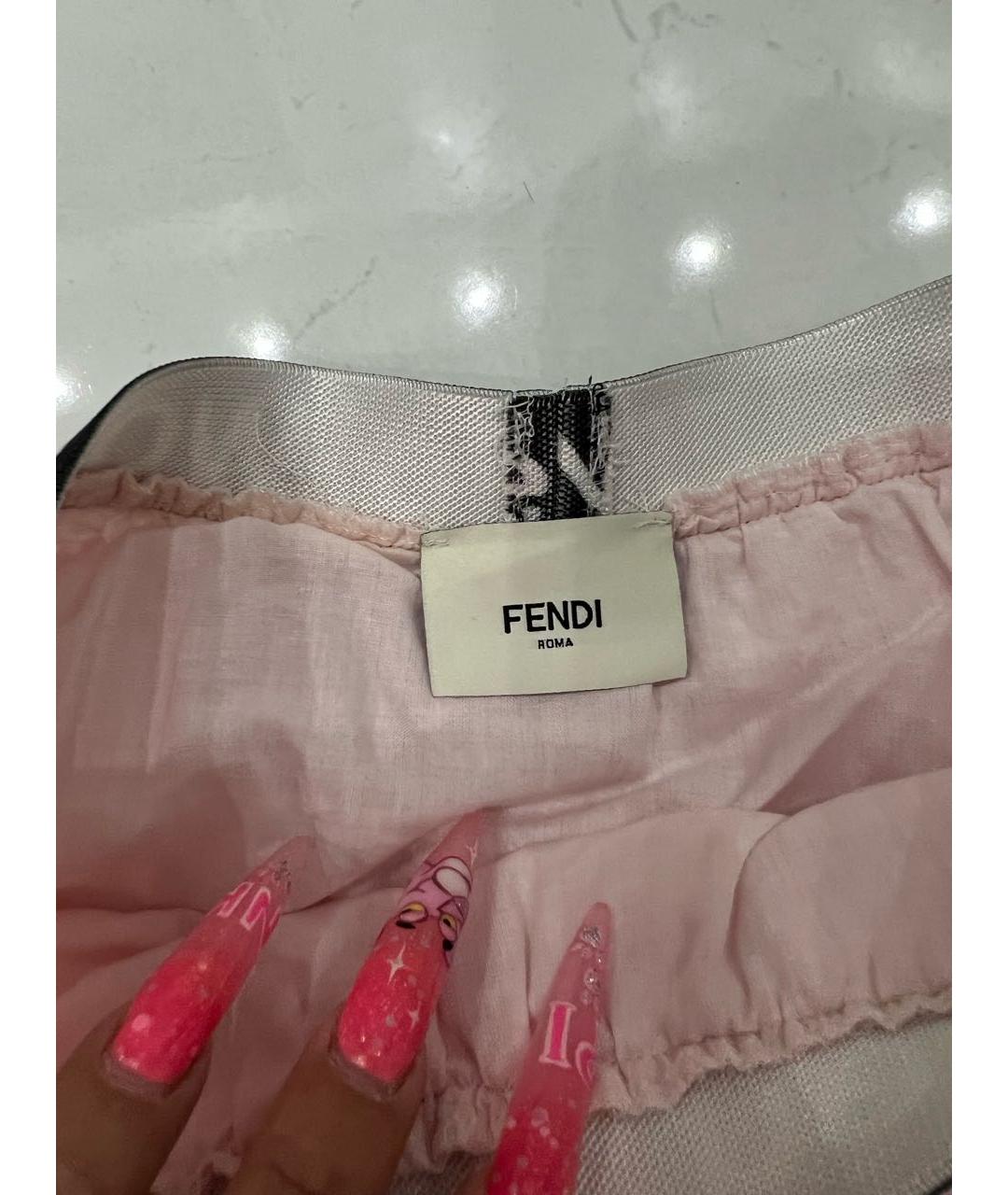 FENDI KIDS Розовая юбка, фото 6
