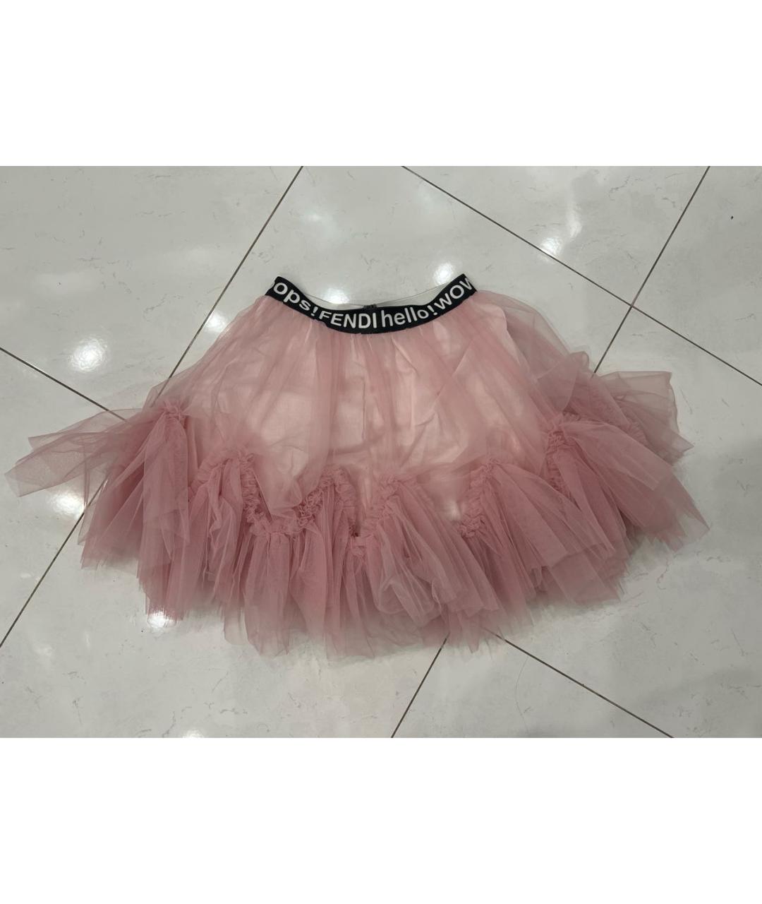 FENDI KIDS Розовая юбка, фото 7