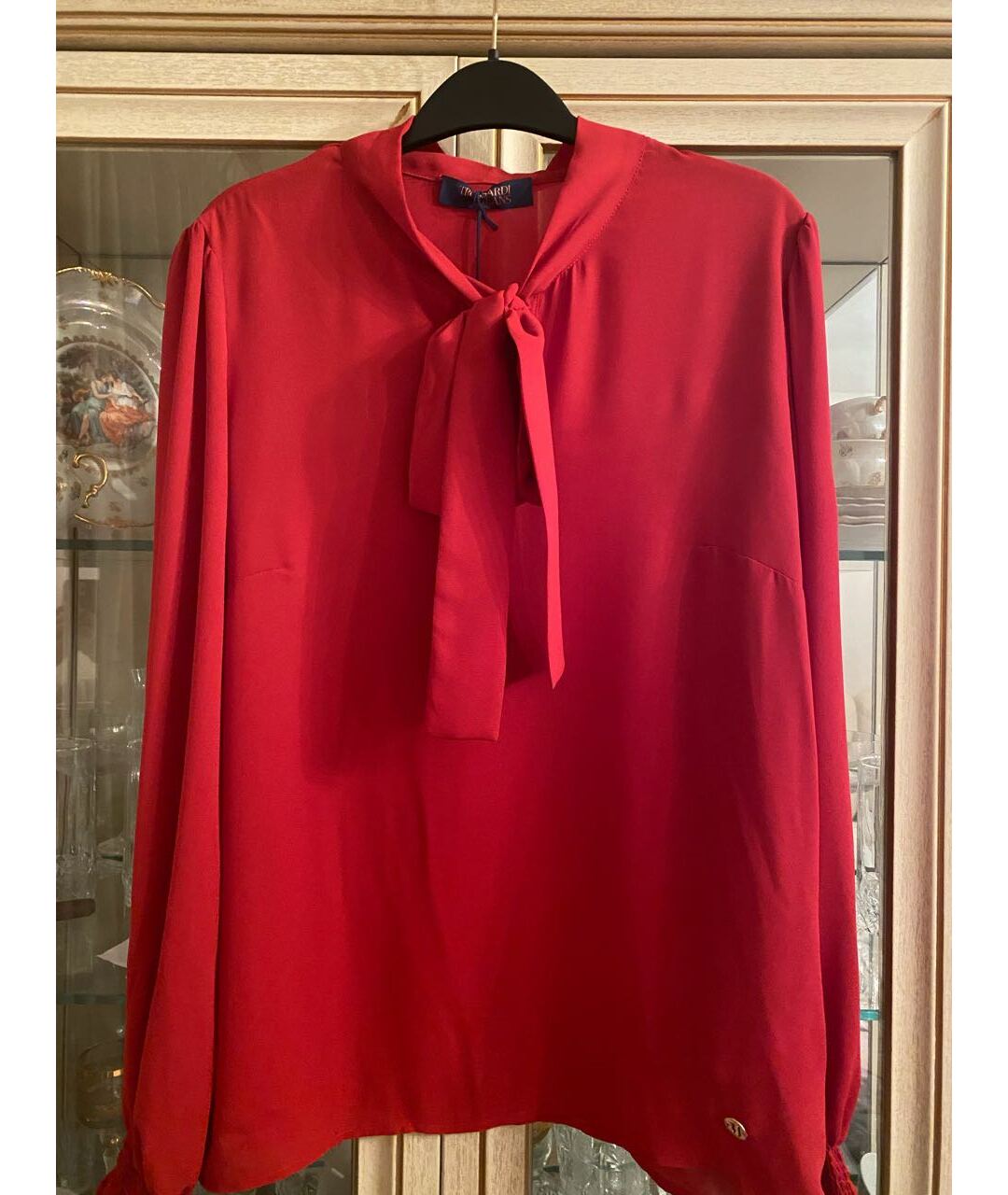TRUSSARDI Красная полиэстеровая рубашка, фото 7