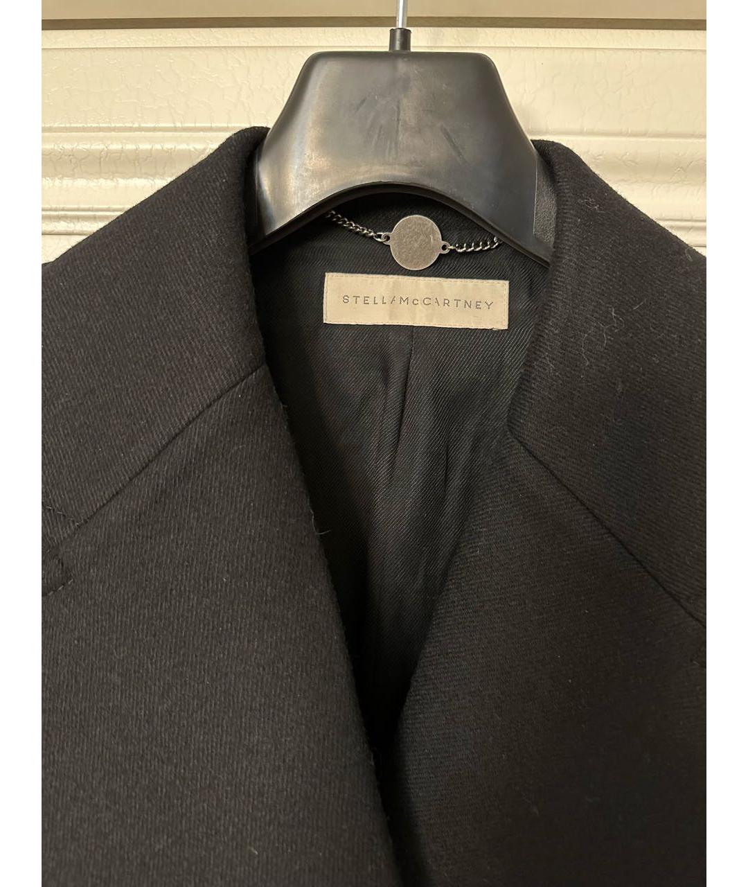 STELLA MCCARTNEY Черное шерстяное пальто, фото 4