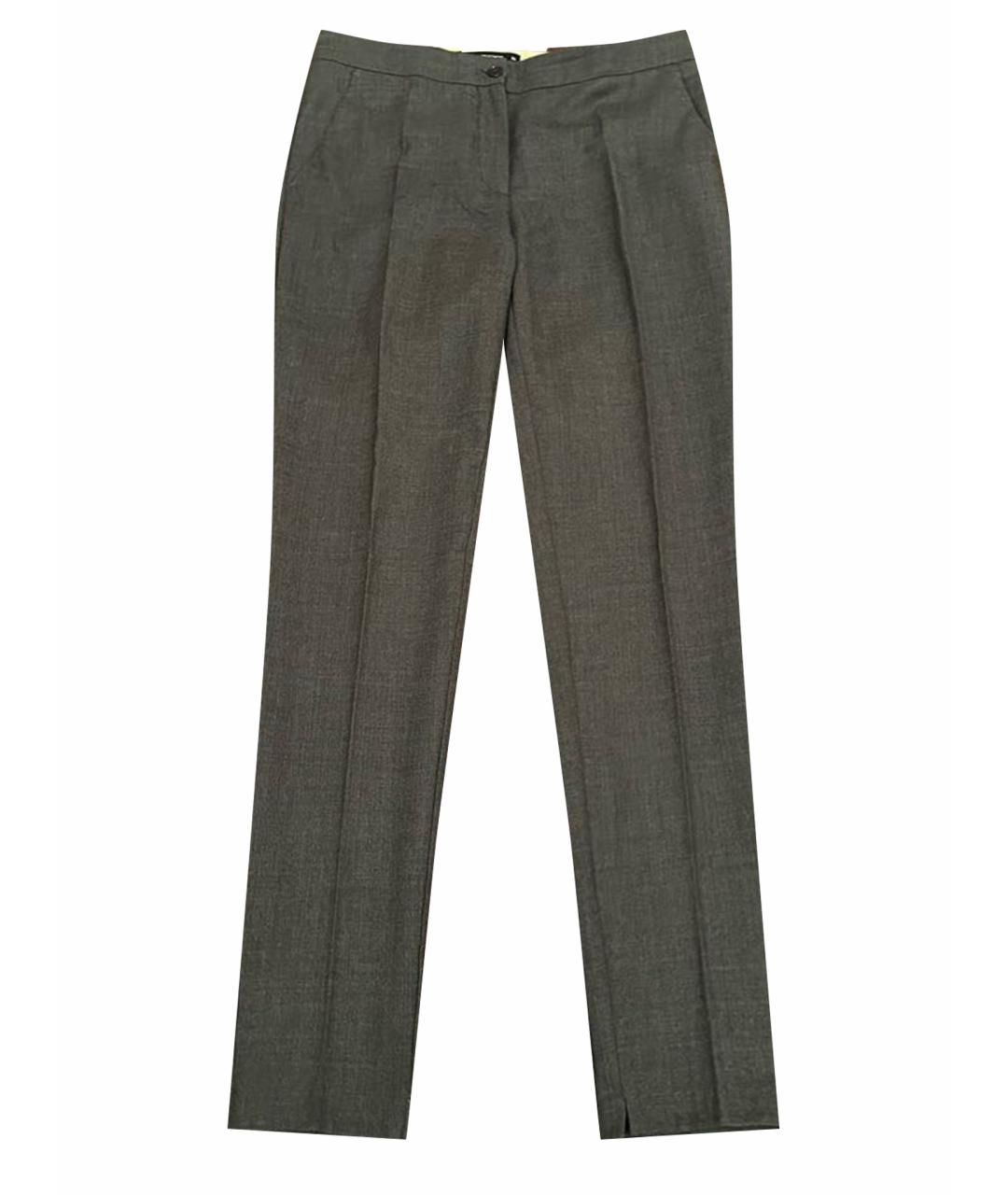 ETRO Серые шерстяные брюки узкие, фото 1