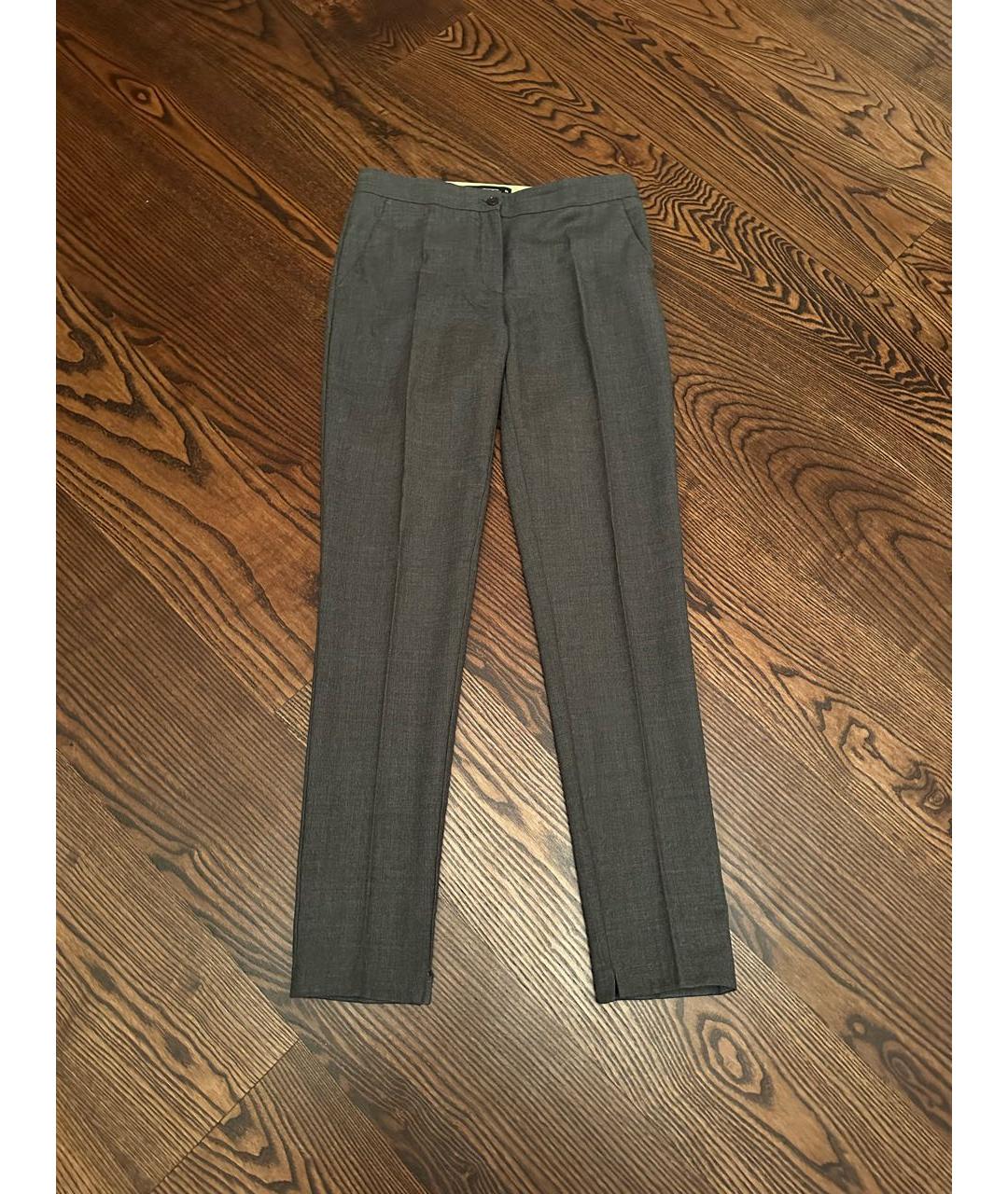 ETRO Серые шерстяные брюки узкие, фото 6