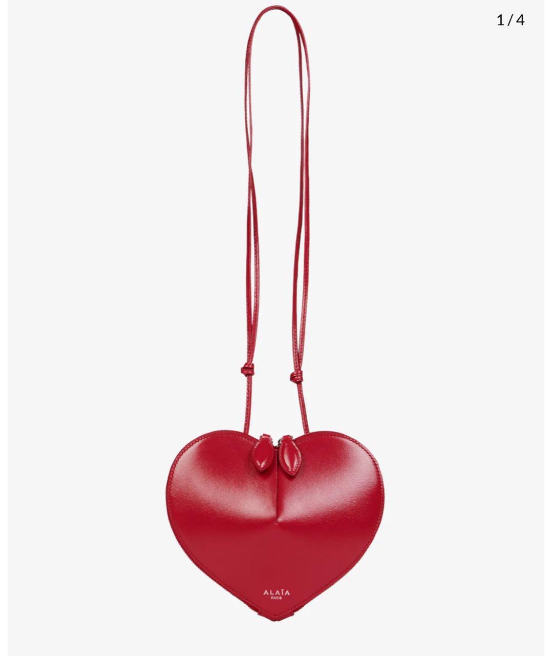 ALAIA Красная кожаная сумка через плечо, фото 1