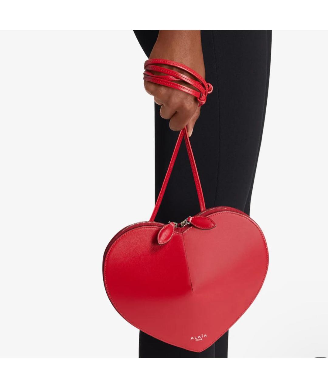 ALAIA Красная кожаная сумка через плечо, фото 2