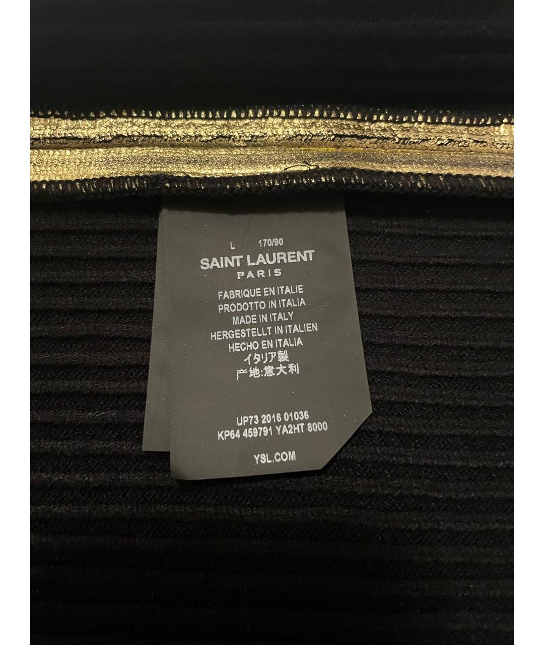 SAINT LAURENT Золотая юбка мини, фото 5