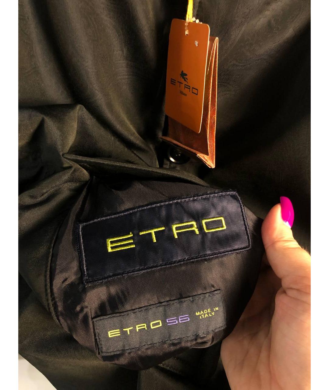 ETRO Темно-синее шерстяное пальто, фото 3