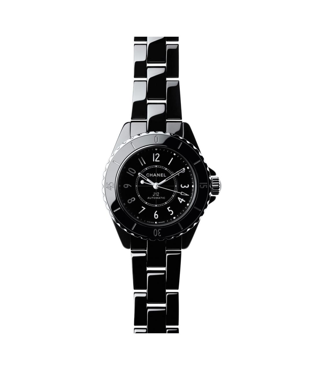 CHANEL PRE-OWNED Черные стеклянные часы, фото 1