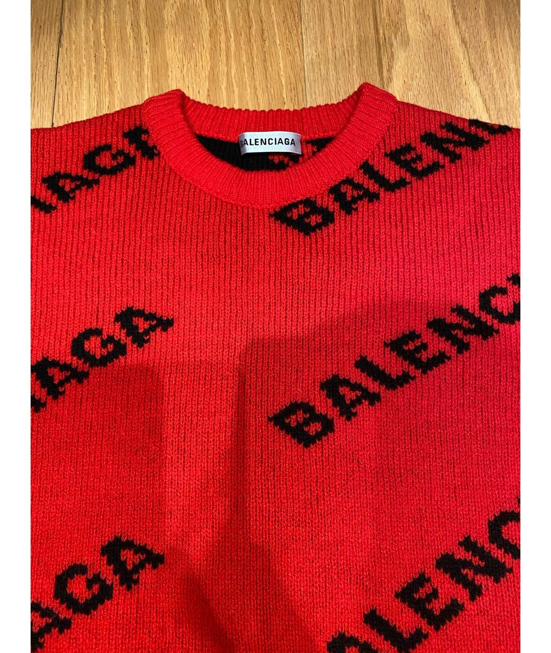 BALENCIAGA Красный шерстяной джемпер / свитер, фото 4