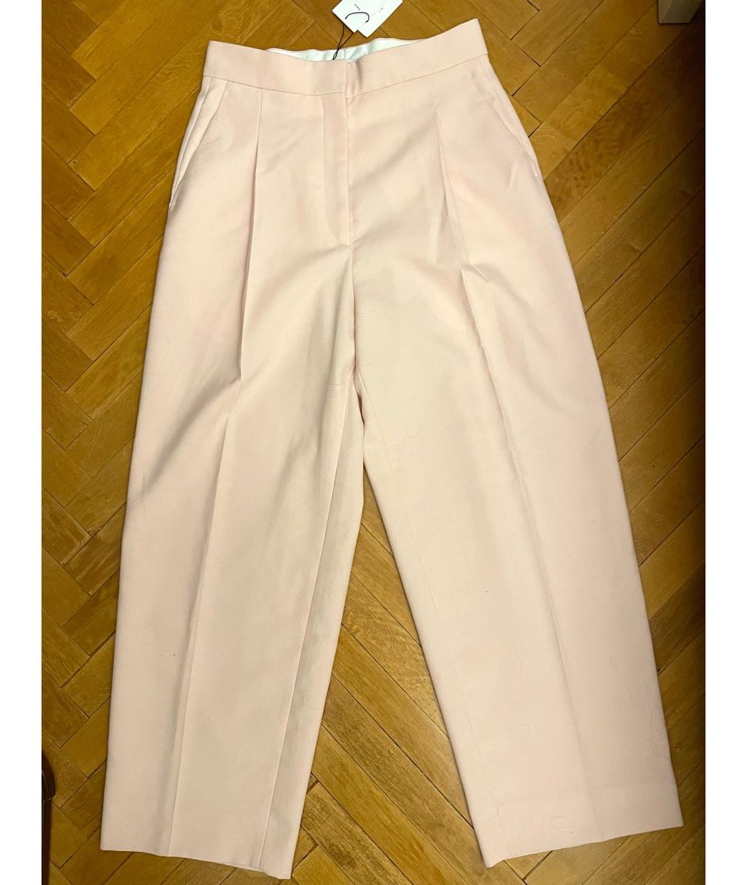 SANDRO Розовые полиэстеровые брюки широкие, фото 3