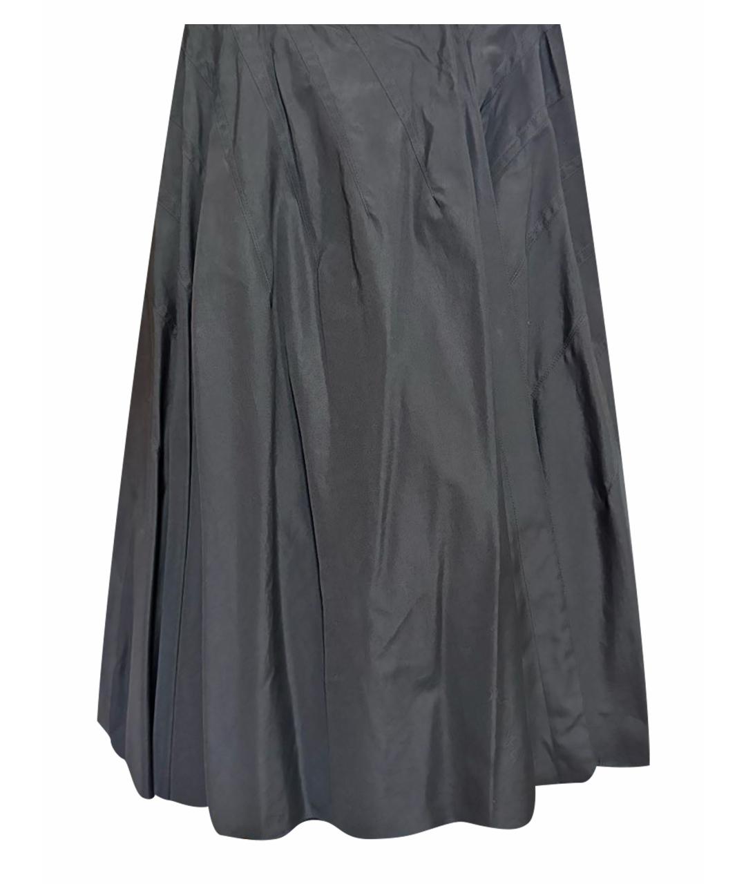 ALAIA Черная хлопковая юбка миди, фото 1