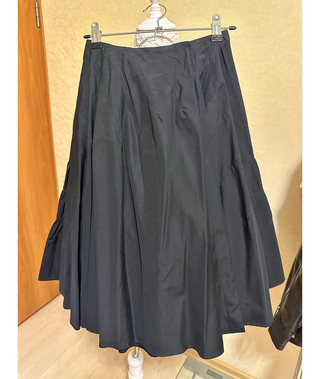 ALAIA Черная хлопковая юбка миди, фото 6