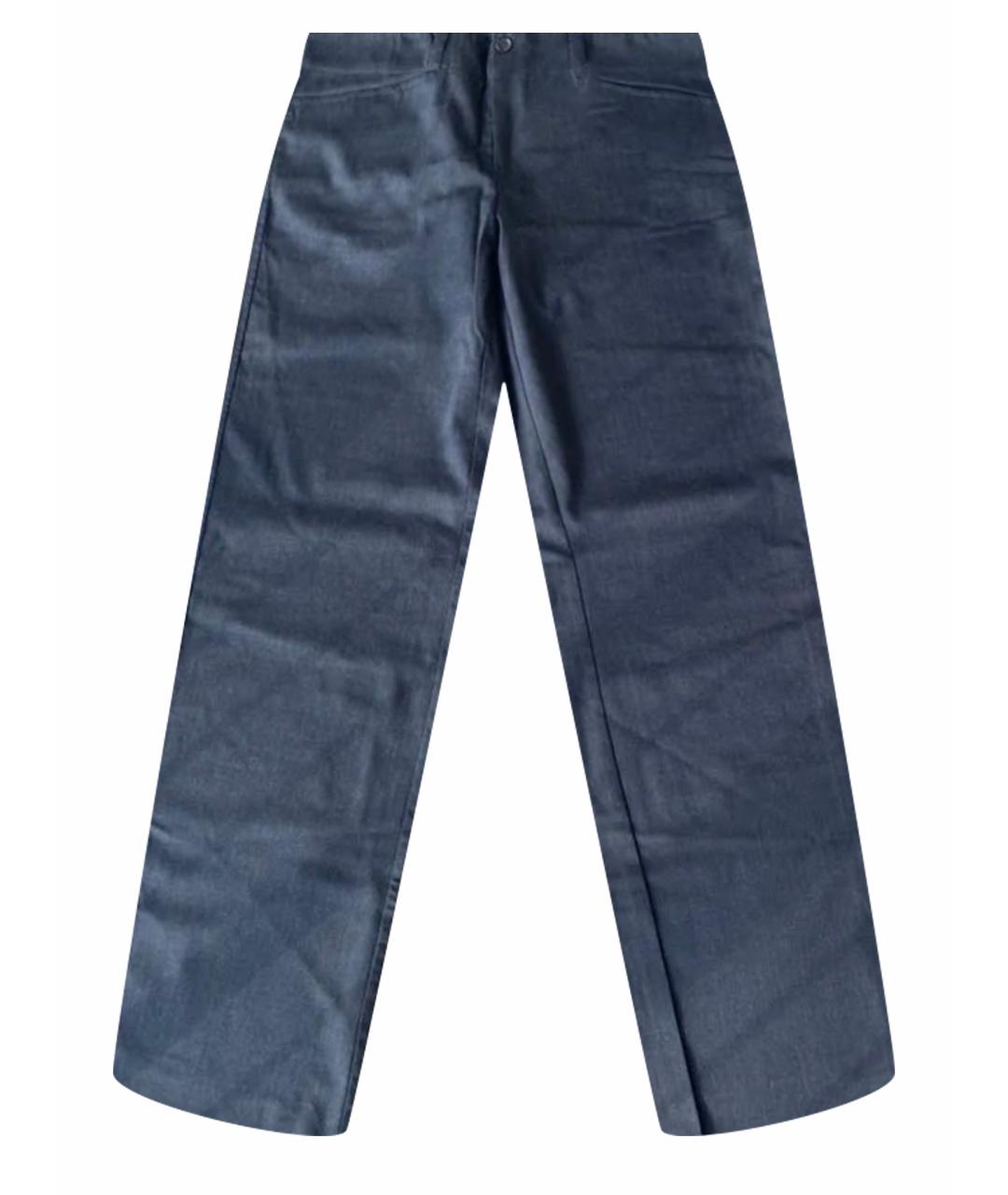 GIANFRANCO FERRE Черные шерстяные повседневные брюки, фото 1