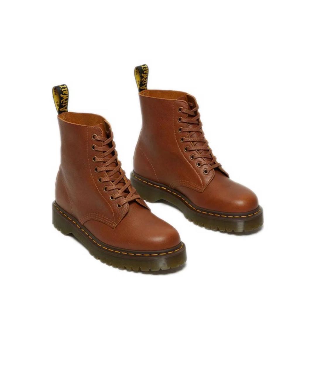 DR. MARTENS Коричневые кожаные ботинки, фото 3