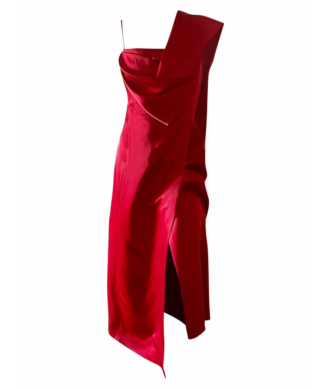 GIANFRANCO FERRE Красное шелковое вечернее платье, фото 1