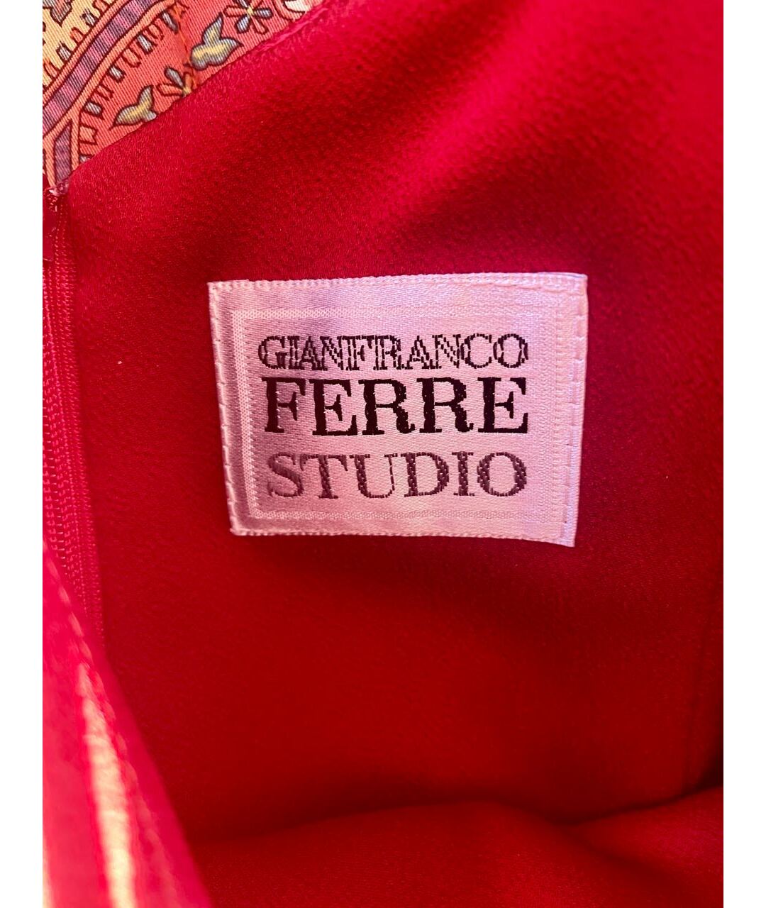 GIANFRANCO FERRE Красное шелковое вечернее платье, фото 4