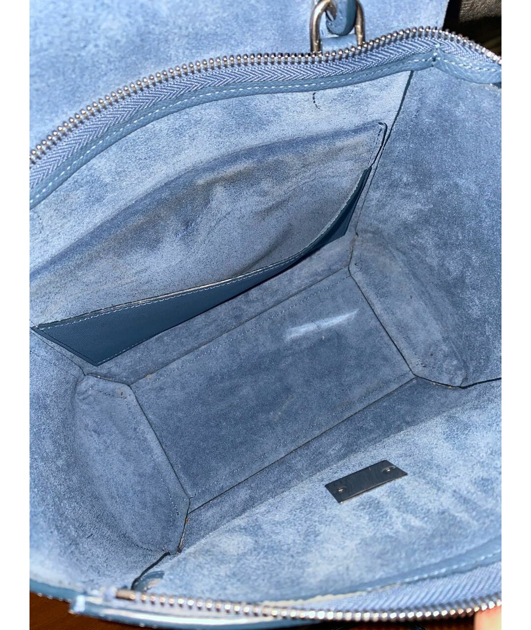 CELINE PRE-OWNED Синяя кожаная сумка тоут, фото 5