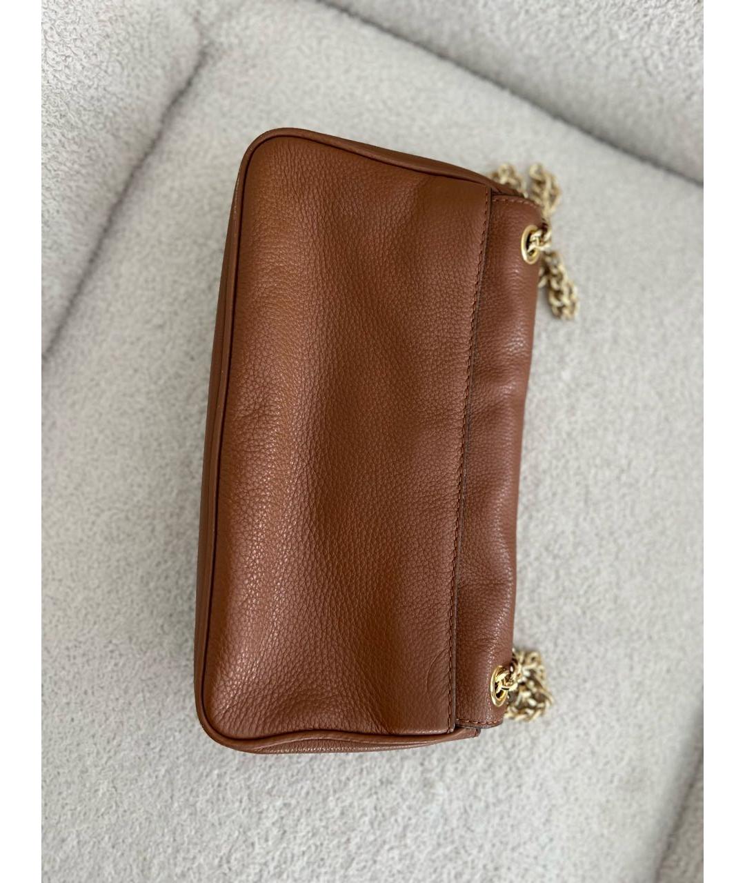 MICHAEL KORS Коричневая кожаная сумка через плечо, фото 4