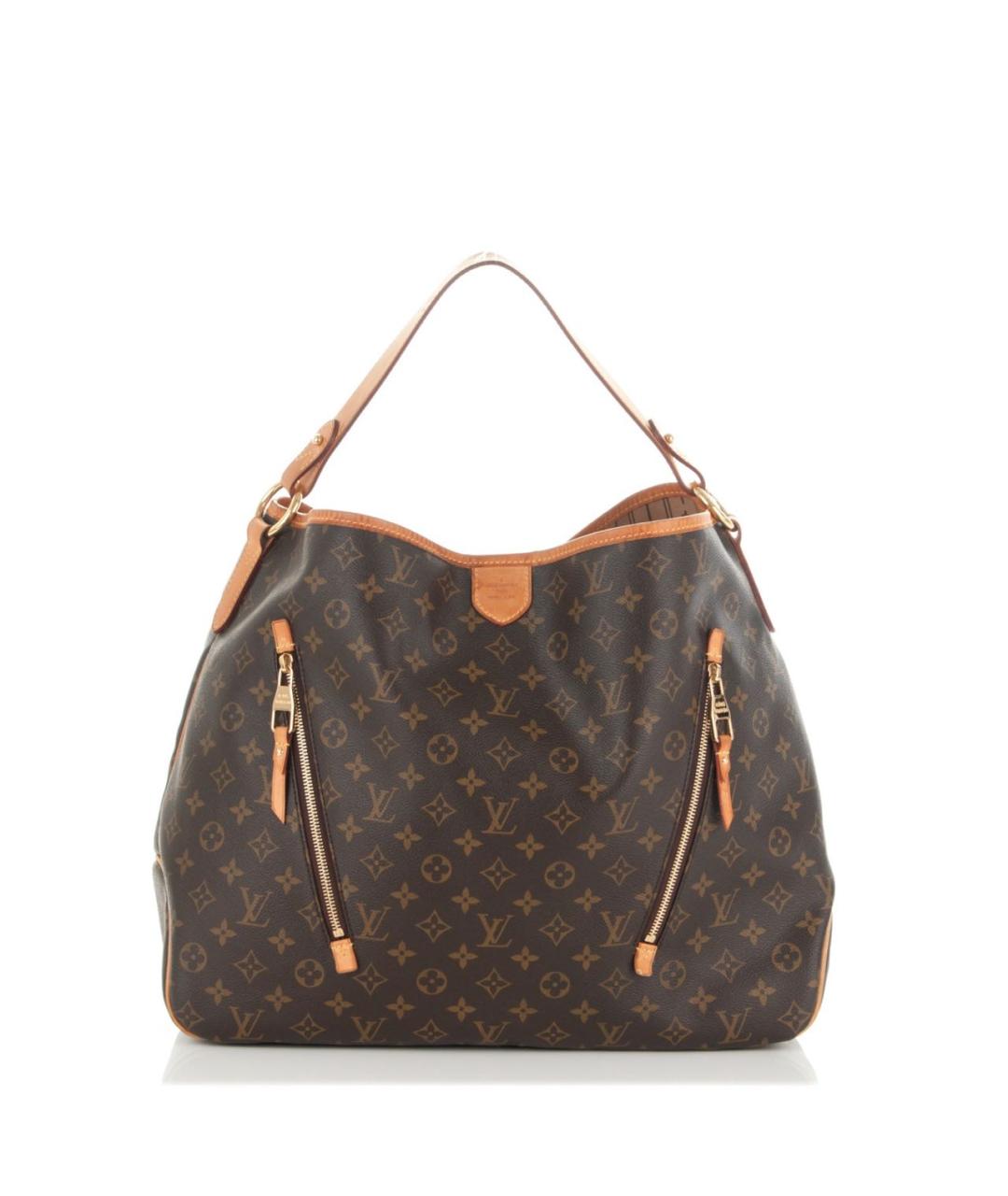 LOUIS VUITTON Коричневая кожаная сумка с короткими ручками, фото 1