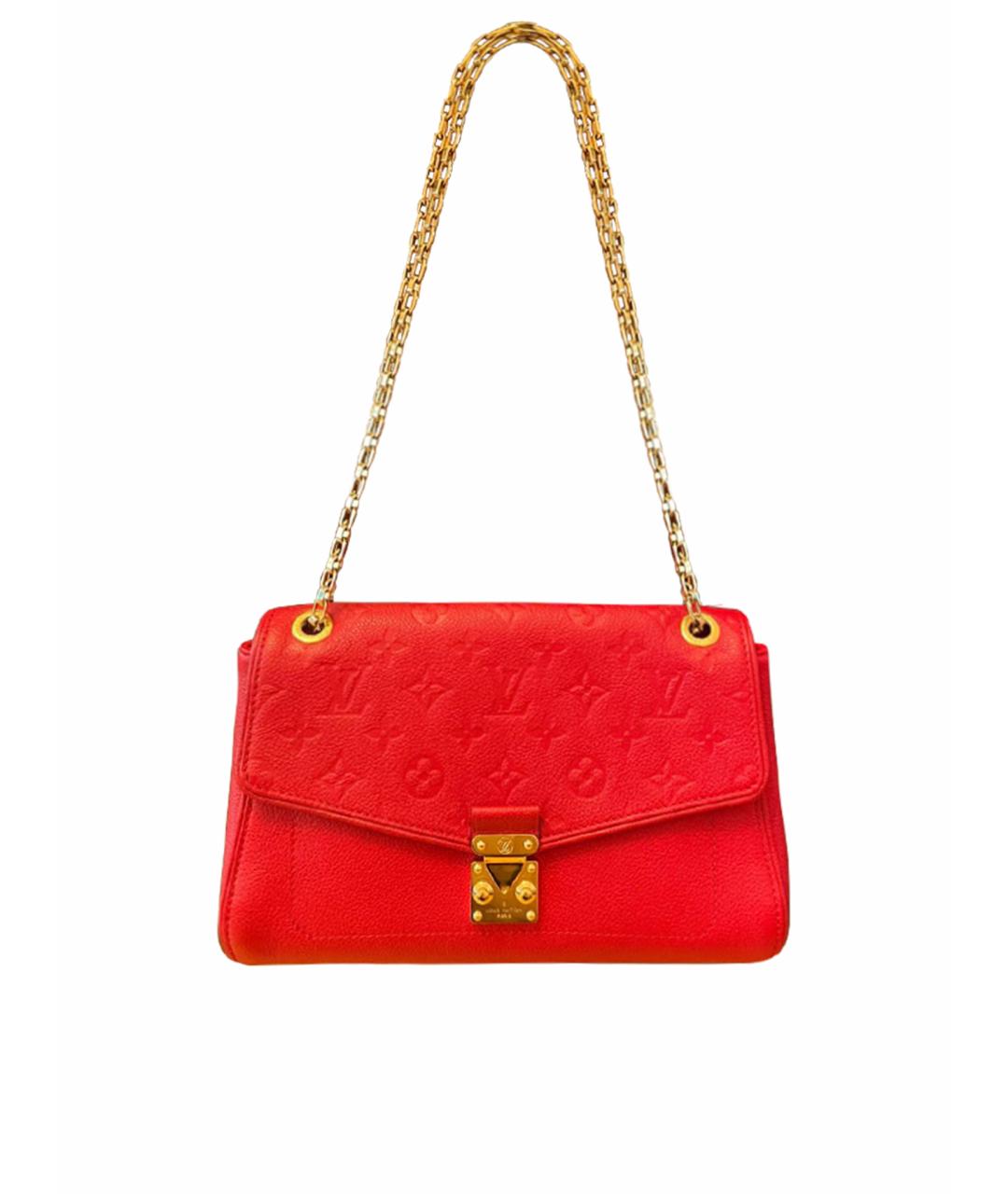 LOUIS VUITTON Красная кожаная сумка через плечо, фото 1