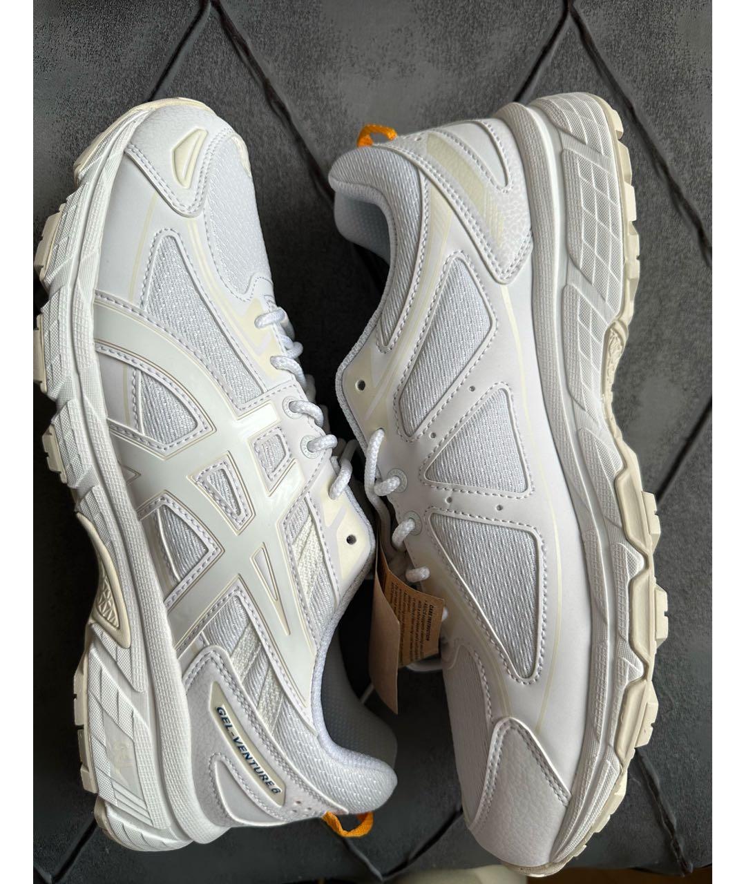 ASICS Белые текстильные низкие кроссовки / кеды, фото 2