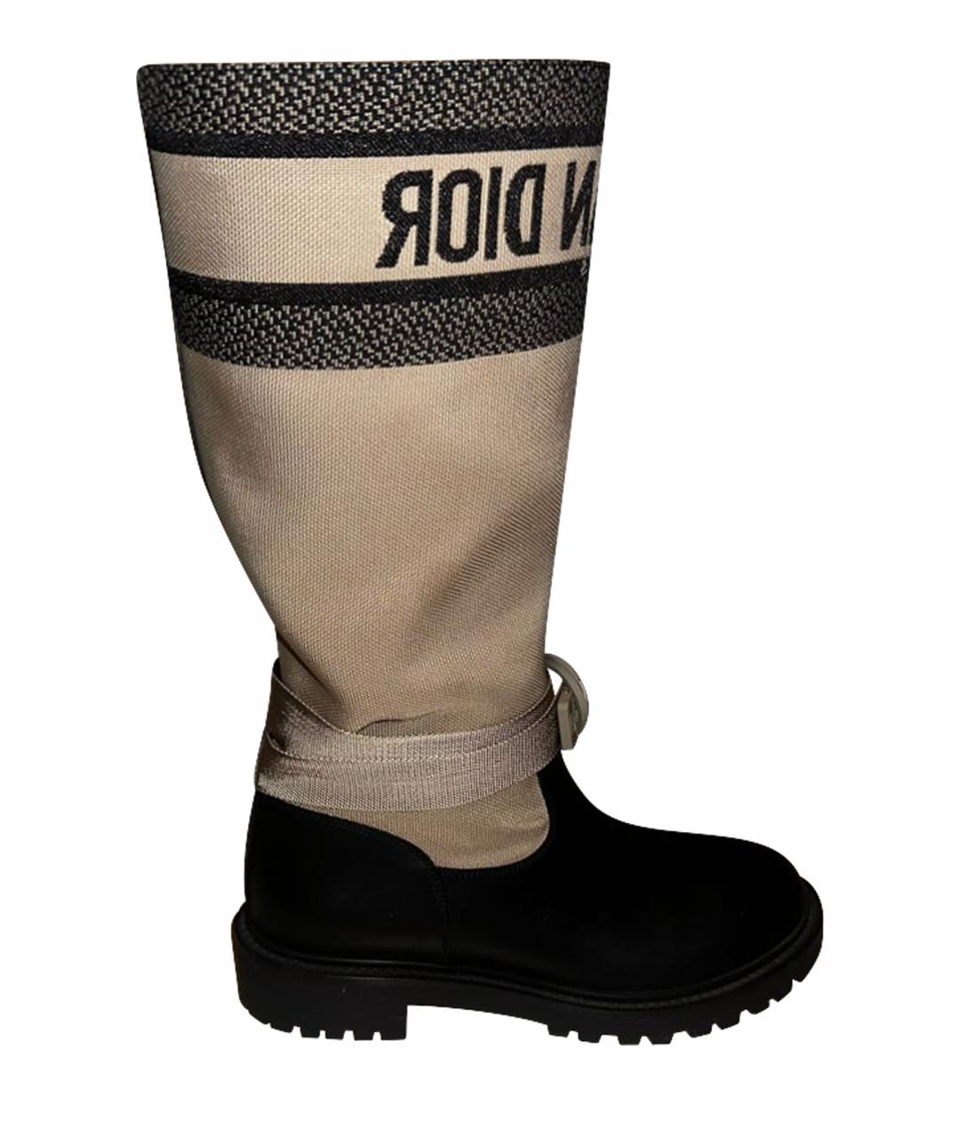 CHRISTIAN DIOR Мульти текстильные сапоги, фото 1