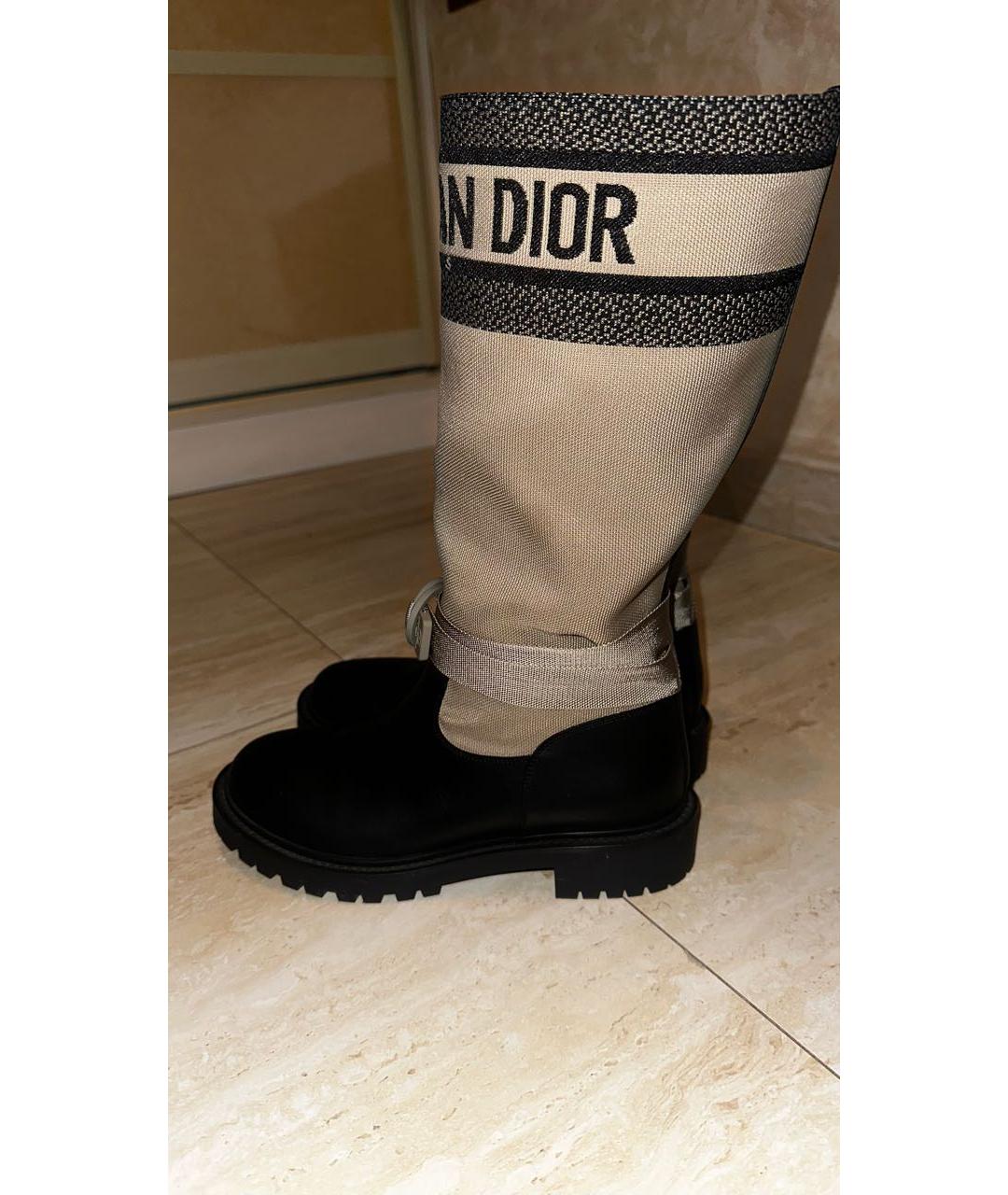 CHRISTIAN DIOR Мульти текстильные сапоги, фото 3