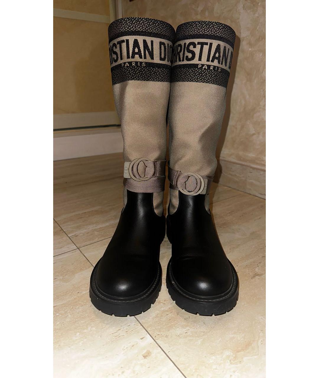 CHRISTIAN DIOR Мульти текстильные сапоги, фото 2