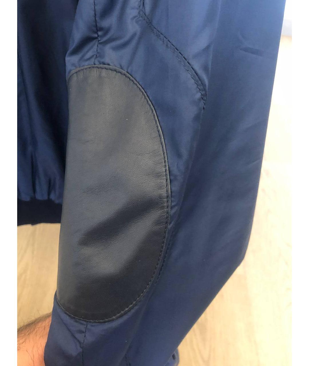 KITON Темно-синяя льняная куртка, фото 8