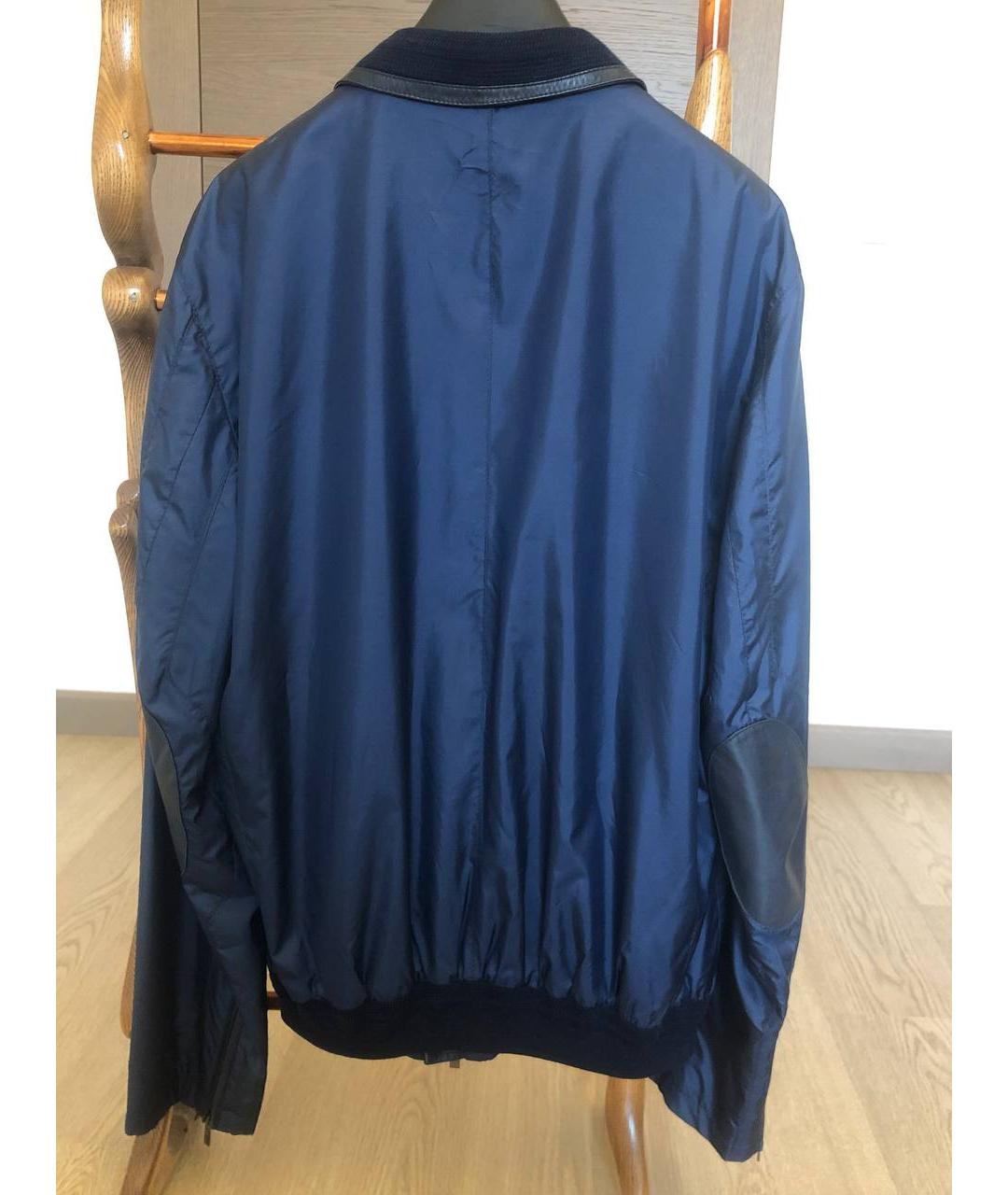 KITON Темно-синяя льняная куртка, фото 2