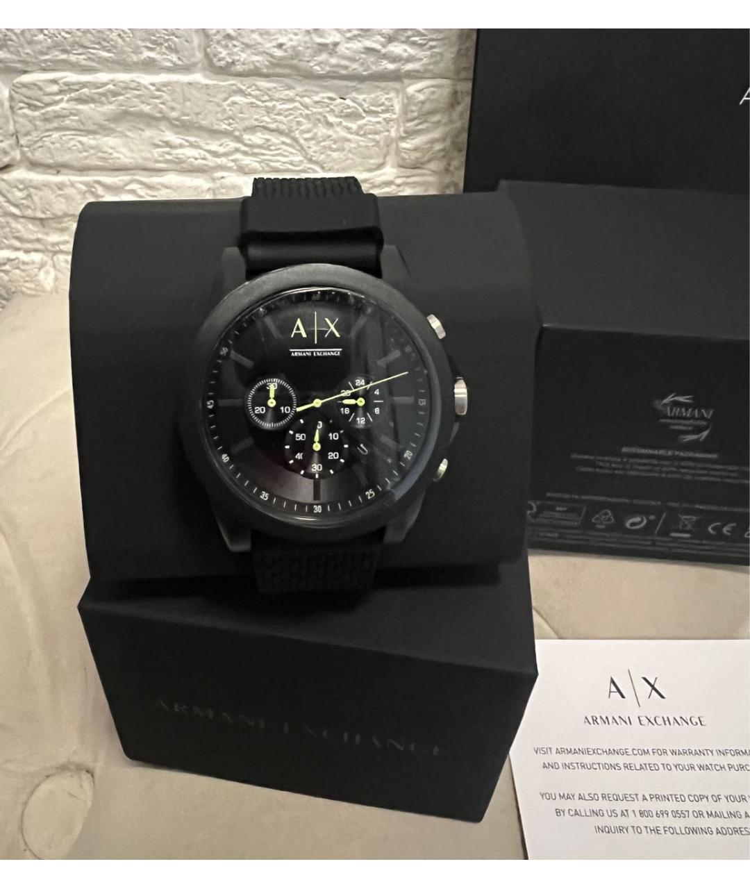 ARMANI EXCHANGE Черные стальные часы, фото 7