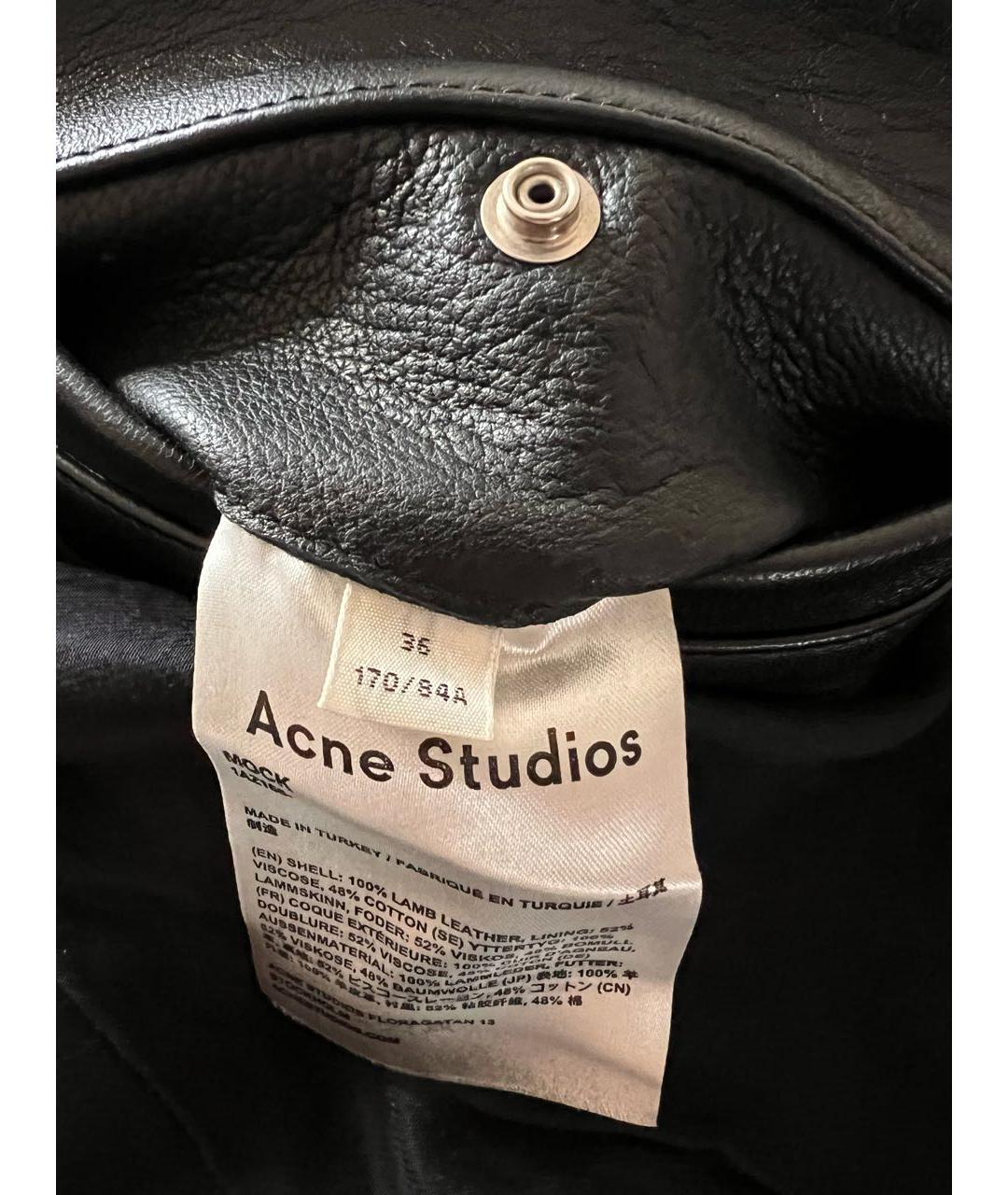ACNE STUDIOS Черная кожаная куртка, фото 7