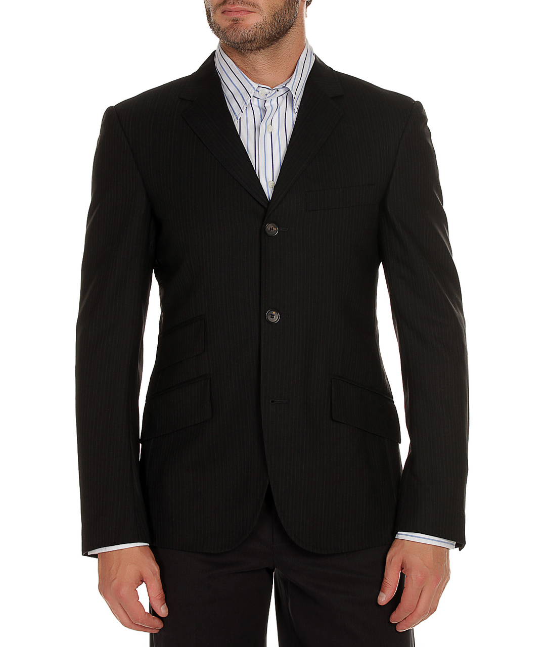 JOHN RICHMOND Черный шерстяной пиджак, фото 4