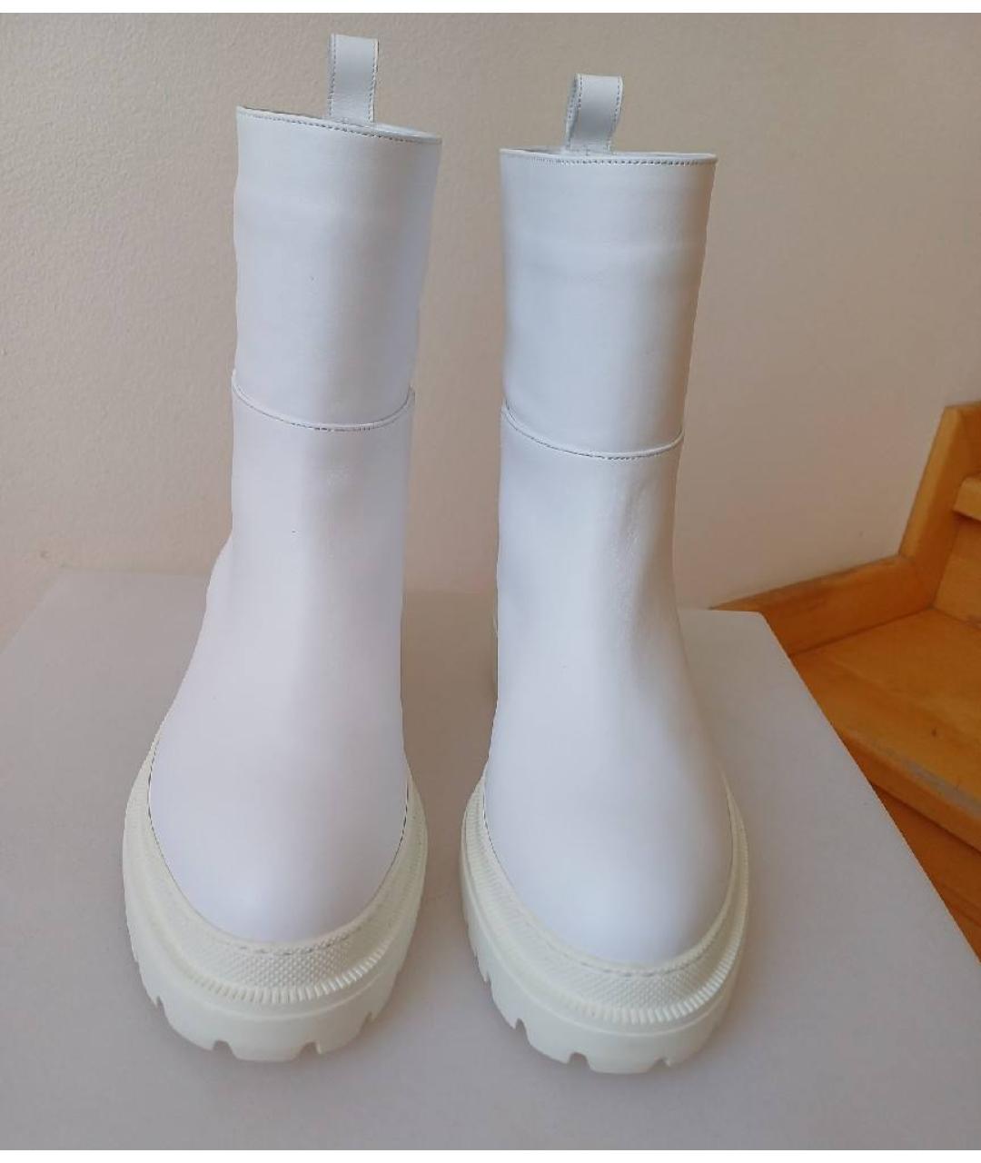 L'AUTRECHOSE Белые кожаные ботинки, фото 2