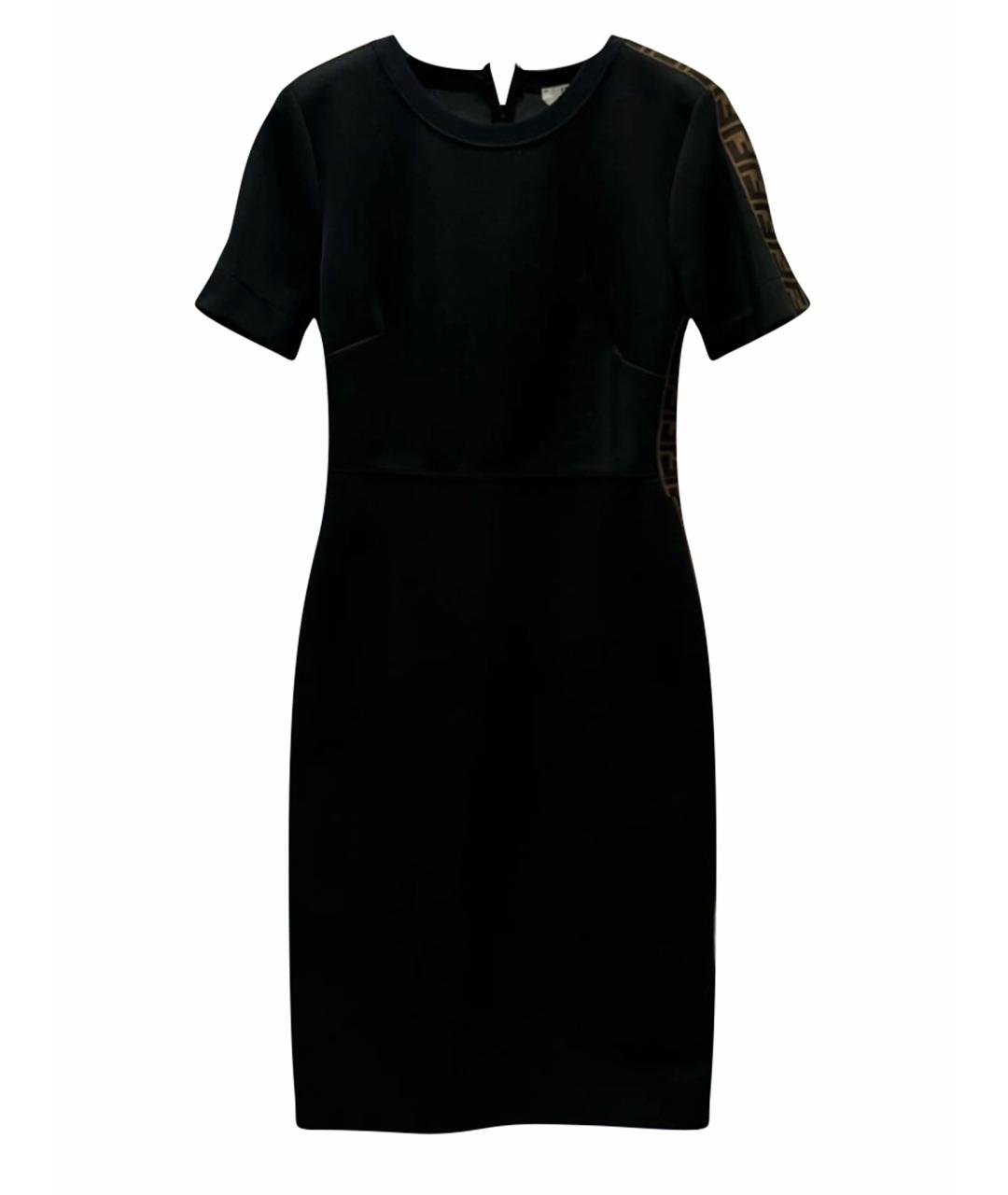 FENDI Черное полиэстеровое коктейльное платье, фото 1