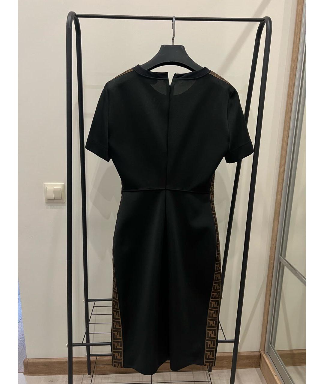 FENDI Черное полиэстеровое коктейльное платье, фото 2