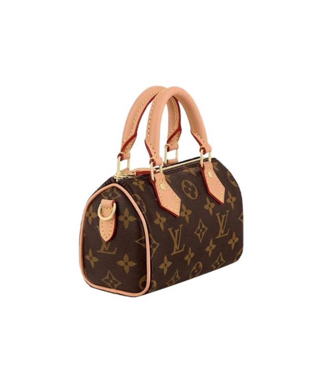 LOUIS VUITTON Коричневая кожаная сумка через плечо, фото 2