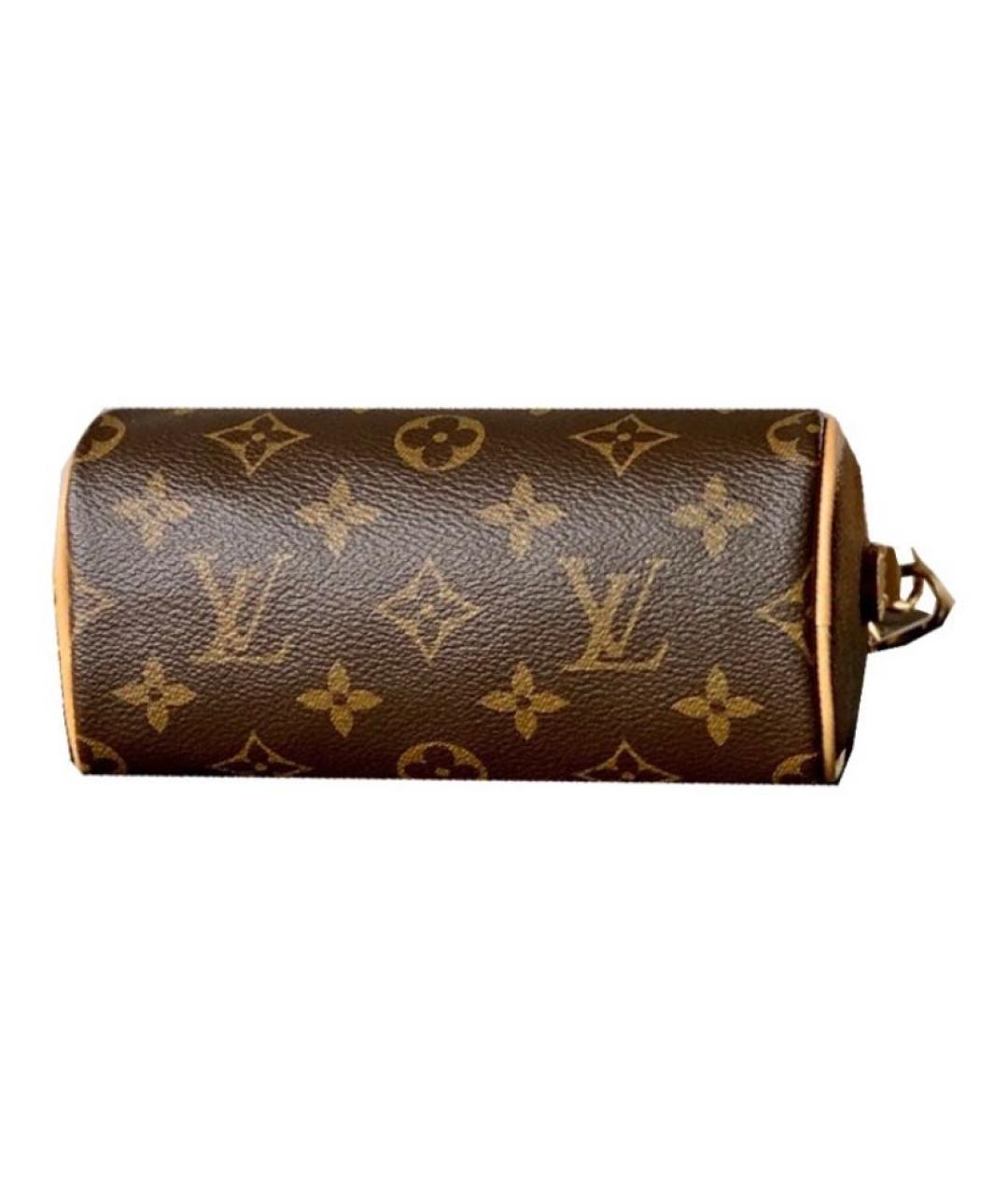 LOUIS VUITTON Коричневая кожаная сумка через плечо, фото 5