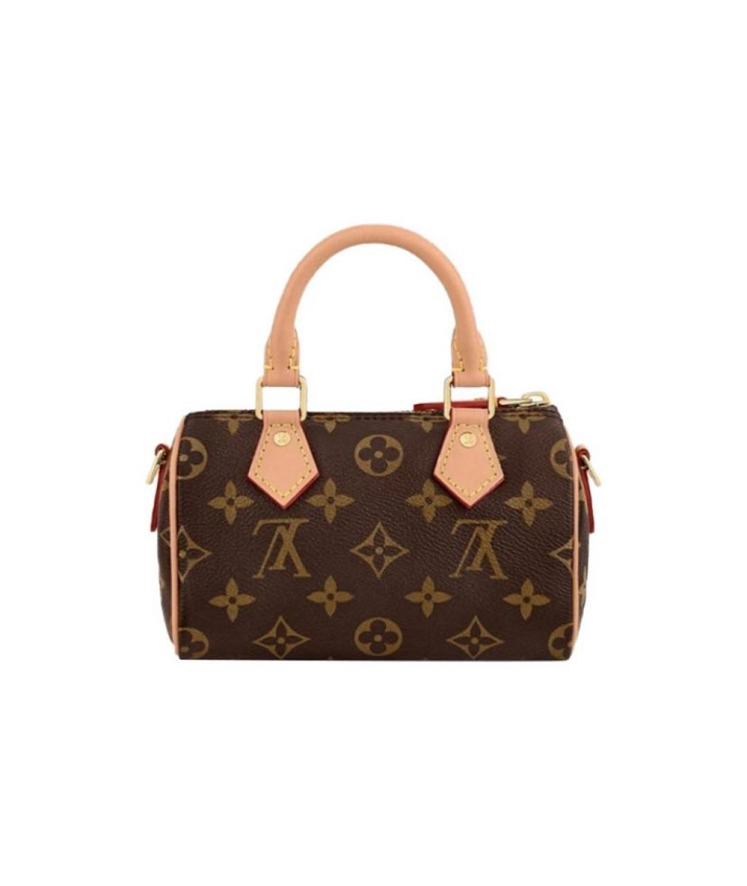 LOUIS VUITTON Коричневая кожаная сумка через плечо, фото 3