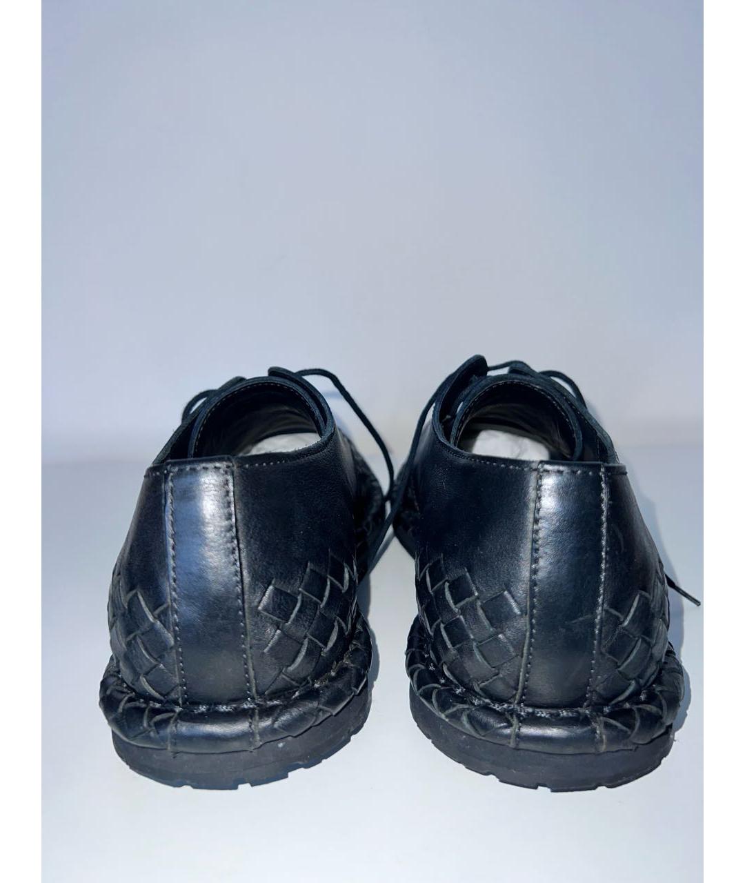 BOTTEGA VENETA Темно-синие кожаные туфли, фото 4