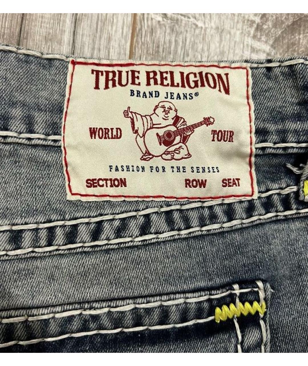 TRUE RELIGION Синие хлопковые джинсы, фото 8
