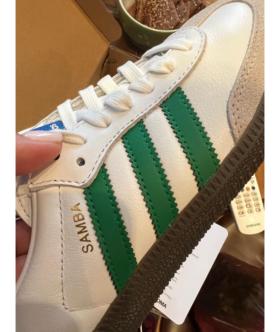 ADIDAS Белые кожаные кеды, фото 7