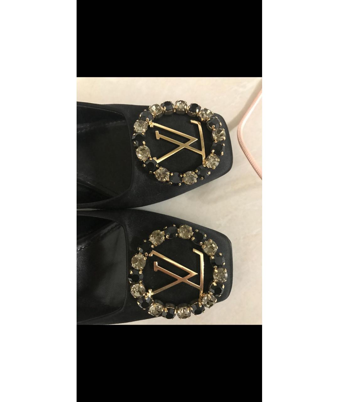 LOUIS VUITTON Черные текстильные туфли, фото 4